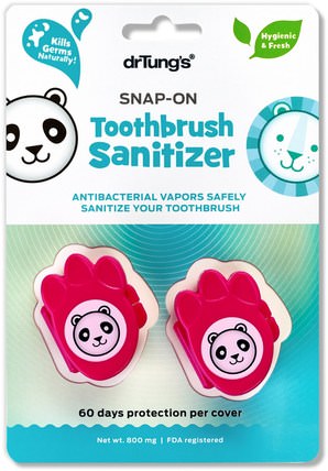 Kids Snap-On Toothbrush Sanitizer, 2 Toothbrush Sanitizers by Dr. Tungs, 洗澡，美容，口腔牙齒護理，牙刷，兒童健康，嬰兒口腔護理 HK 香港