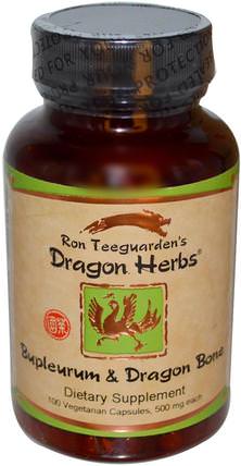 Bupleurum & Dragon Bone, 500 mg, 100 Veggie Caps by Dragon Herbs, 補品，纖維，柴胡 HK 香港