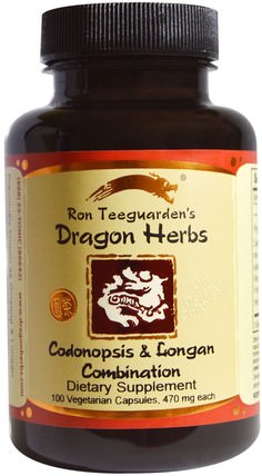 Codonopsis & Longan Combination, 470 mg, 100 Veggie Caps by Dragon Herbs, 補充劑，adaptogen HK 香港