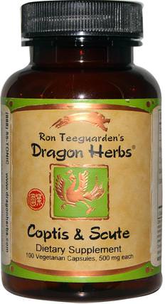 Coptis & Scute, 500 mg, 100 Veggie Caps by Dragon Herbs, 健康，排毒 HK 香港