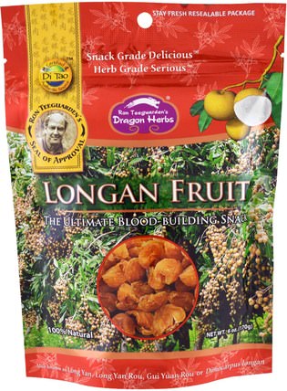 Longan Fruit, 6 oz (170 g) by Dragon Herbs, 食物，乾果提取物，超級水果 HK 香港