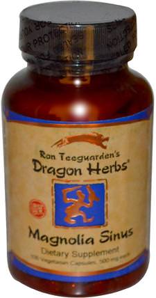 Magnolia Sinus, 500 mg, 100 Veggie Caps by Dragon Herbs, 健康，過敏，過敏 HK 香港