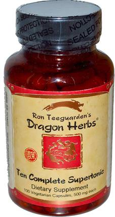 Ten Complete Supertonic, 500 mg, 100 Capsules by Dragon Herbs, 健康，感冒和病毒，免疫系統 HK 香港