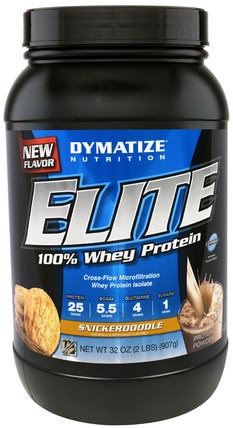 Elite 100% Whey Protein, Snickerdoodle, 32 oz (907 g) by Dymatize Nutrition, 運動，肌肉 HK 香港