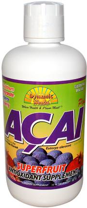 Acai Plus, Juice Blend, 32 fl oz (946 ml) by Dynamic Health Laboratories, 食品，咖啡茶和飲料，果汁 HK 香港