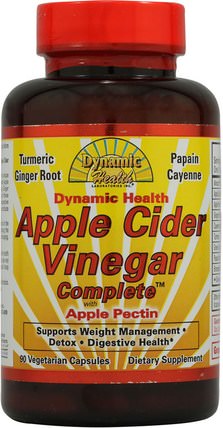 Apple Cider Vinegar Complete, 90 Veggie Caps by Dynamic Health Laboratories, 食品，咖啡茶和飲料，果汁 HK 香港