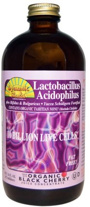 Lactobacillus Acidophilus, Made with Organic Black Cherry Juice Concentrate, 16 fl oz (473 ml) by Dynamic Health Laboratories, 食品，咖啡茶和飲料，果汁 HK 香港