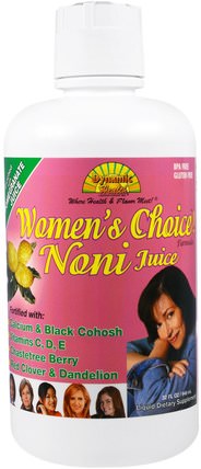 Womens Choice! Noni Juice Formula, 32 fl oz (946 ml) by Dynamic Health Laboratories, 食品，咖啡茶和飲料，果汁 HK 香港