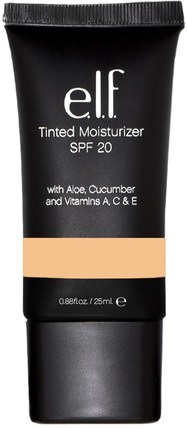 Tinted Moisturizer SPF 20 Sunscreen, Ivory, 0.85 fl oz (25 ml) by E.L.F. Cosmetics, 美容，面部護理，spf面部護理 HK 香港