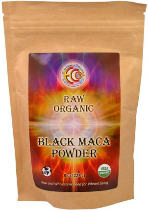 Raw Organic Black Maca Powder, 8 oz (227 g) by Earth Circle Organics, 補充劑，adaptogen，男性，瑪卡 HK 香港