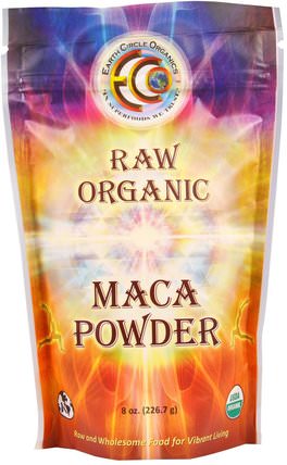 Raw Organic Maca Powder, 8 oz (226.7 g) by Earth Circle Organics, 補品，adaptogen，超級食品 HK 香港