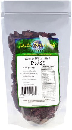 Raw & Wildcrafted Dulse, 4 oz (113 g) by Earth Circle Organics, 補充劑，藻類各種，香料和調味料，dulse HK 香港