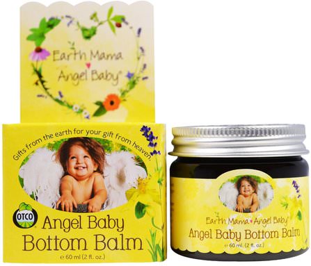 Bottom Balm, 2 fl oz (60 ml) by Earth Mama Angel Baby, 兒童健康，尿布，尿布霜 HK 香港