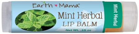 Mint Herbal Lip Balm.15 oz (4 ml) by Earth Mama Angel Baby, 產後，懷孕 HK 香港
