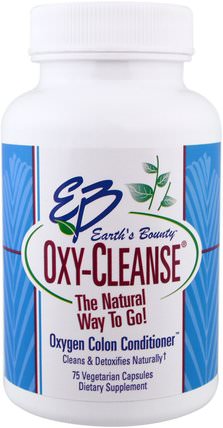 Oxy-Cleanse, Oxygen Colon Conditioner, 75 Vegetarian Capsules by Earths Bounty, 健康，排毒，結腸清洗 HK 香港