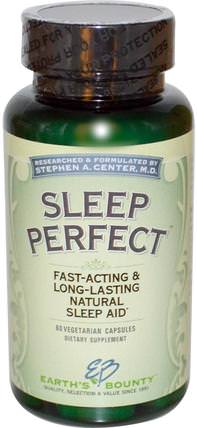Sleep Perfect, 60 Veggie Caps by Earths Bounty, 補充劑，睡眠，褪黑激素 HK 香港