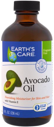Avocado Oil, 8 fl oz (236 ml) by Earths Care, 健康，皮膚，按摩油 HK 香港