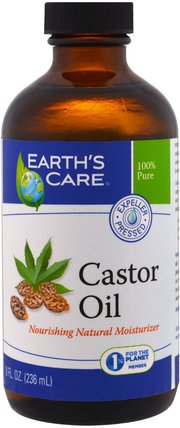 Castor Oil, 8 fl oz (236 ml) by Earths Care, 健康，皮膚 HK 香港