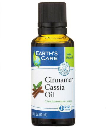 Cinnamon Cassia Oil, 100% Natural, 1 fl oz (30 ml) by Earths Care, 沐浴，美容，香薰精油，肉桂油 HK 香港