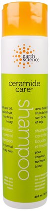 Ceramide Care, Curl & Frizz Control Shampoo, 10 fl oz (295 ml) by Earth Science, 洗澡，美容，洗髮水，頭髮，頭皮，護髮素 HK 香港