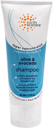 Olive & Avocado, Shampoo, 2 fl oz (59 ml) by Earth Science, 洗澡，美容，洗髮水，頭髮，頭皮，護髮素 HK 香港