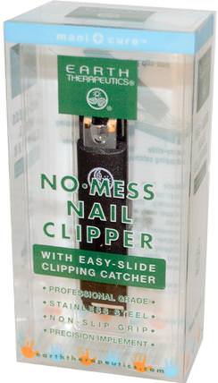 NoMess Nail Clipper, with Easy-Slide Clipping Catcher, 1 Clipper by Earth Therapeutics, 洗澡，美容，化妝，指甲護理，指甲鉗 HK 香港