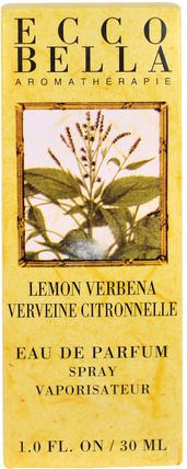 Aromatherapy, Eau de Perfum Spray, Lemon Verbena, 1.0 fl oz (30 ml) by Ecco Bella, 洗澡，美容，香水噴霧 HK 香港