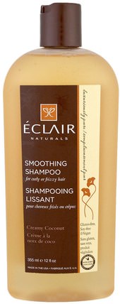 Smoothing Shampoo, Creamy Coconut, 12 fl oz (355 ml) by Eclair Naturals, 洗澡，美容，頭髮，頭皮，洗髮水 HK 香港