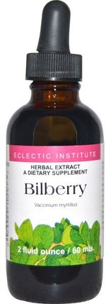 Bilberry, 2 fl oz (60 ml) by Eclectic Institute, 健康，眼部護理，視力保健，越橘 HK 香港