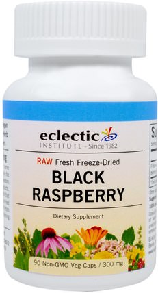 Black Raspberry, 300 mg, 90 Veggie Caps by Eclectic Institute, 草藥，黑莓 HK 香港