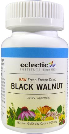 Black Walnut, 400 mg, 90 Veggie Caps by Eclectic Institute, 草藥，黑胡桃 HK 香港