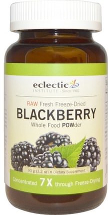 Blackberry Powder, Raw, 3.2 oz (90 g) by Eclectic Institute, 草藥，黑莓 HK 香港
