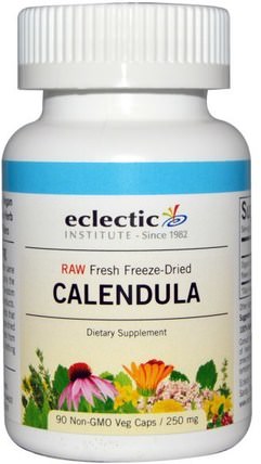 Calendula, 250 mg, 90 Non GMO Veggie Caps by Eclectic Institute, 健康 HK 香港