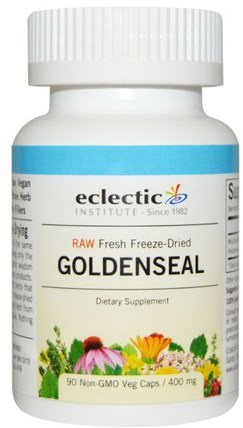 Goldenseal, Raw, 400 mg, 90 Non-GMO Veg Caps by Eclectic Institute, 草藥，黃金根 HK 香港