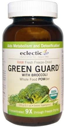 Green Guard with Broccoli, Whole Food Powder, 3.7 oz (105 g) by Eclectic Institute, 補充劑，抗氧化劑，西蘭花十字花科 HK 香港