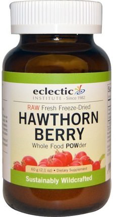 Hawthorn Berry, Whole Food Powder, 2.1 oz (60 g) by Eclectic Institute, 草藥，山楂 HK 香港