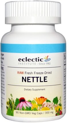 Nettle, 300 mg, 90 Veggie Caps by Eclectic Institute, 草藥，蕁麻刺痛 HK 香港