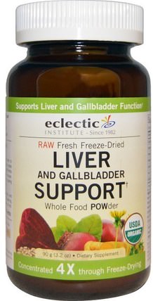 Organic Liver and Gallbladder Support, Whole Food Powder, 3.2 oz (90 g) by Eclectic Institute, 補充劑，酶，膽汁酸，健康，肝臟支持 HK 香港
