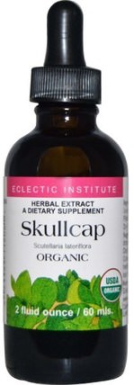 Organic Skullcap, 2 fl oz (60 ml) by Eclectic Institute, 草藥，黃芩 HK 香港
