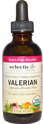 Organic Valerian, 2 fl oz (60 ml) by Eclectic Institute, 草藥，纈草 HK 香港
