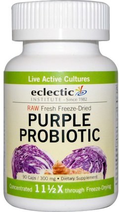 Purple Probiotic, 300 mg, 90 Caps by Eclectic Institute, 補充劑，益生菌，穩定的益生菌 HK 香港