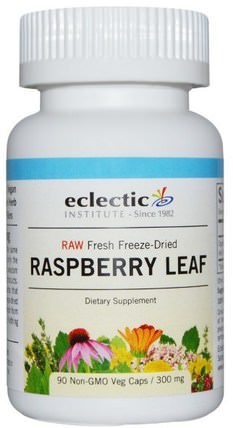 Raspberry Leaf, 300 mg, 90 Non-GMO Veggie Caps by Eclectic Institute, 草藥，紅樹莓 HK 香港