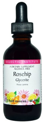 Rosehip Glycerite, Alcohol Free, 2 fl oz (60 ml) by Eclectic Institute, 維生素，維生素c，玫瑰果 HK 香港