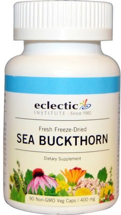 Sea Buckthorn, 400 mg, 90 Non-GMO Veggie Caps by Eclectic Institute, 補品，沙棘，adaptogen HK 香港