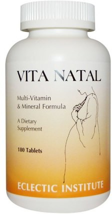 Vita Natal, Multi-Vitamin & Mineral Formula, 180 Tablets by Eclectic Institute, 維生素，產前多種維生素 HK 香港