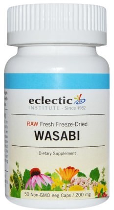 Wasabi, 200 mg, 50 Non-GMO Veggie Caps by Eclectic Institute, 健康，排毒，芥末 HK 香港