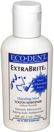 ExtraBrite, Dazzling Mint, Tooth Whitener, Without Fluoride, 2 oz (56 g) by Eco-Dent, 沐浴，美容，牙膏，口腔牙齒護理，牙齒美白 HK 香港