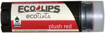 Lip Moisturizer, Plush Red.15 oz (4.25 g) by Eco Lips Ecotints, 沐浴，美容，摩洛哥堅果唇膏，口紅，光澤，襯墊 HK 香港