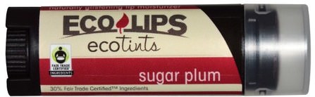 Lip Moisturizer, Sugar Plum.15 oz (4.25 g) by Eco Lips Ecotints, 洗澡，美容，口紅，光澤，襯墊 HK 香港