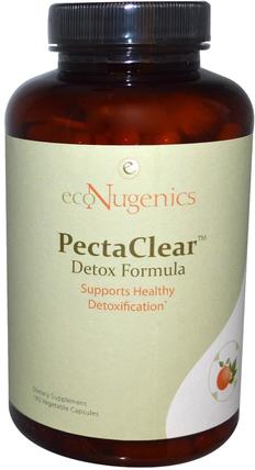PectaClear, Detox Formula, 180 Veggie Caps by Econugenics, 補充劑，纖維，經濟學排毒，柑橘果膠改良 HK 香港